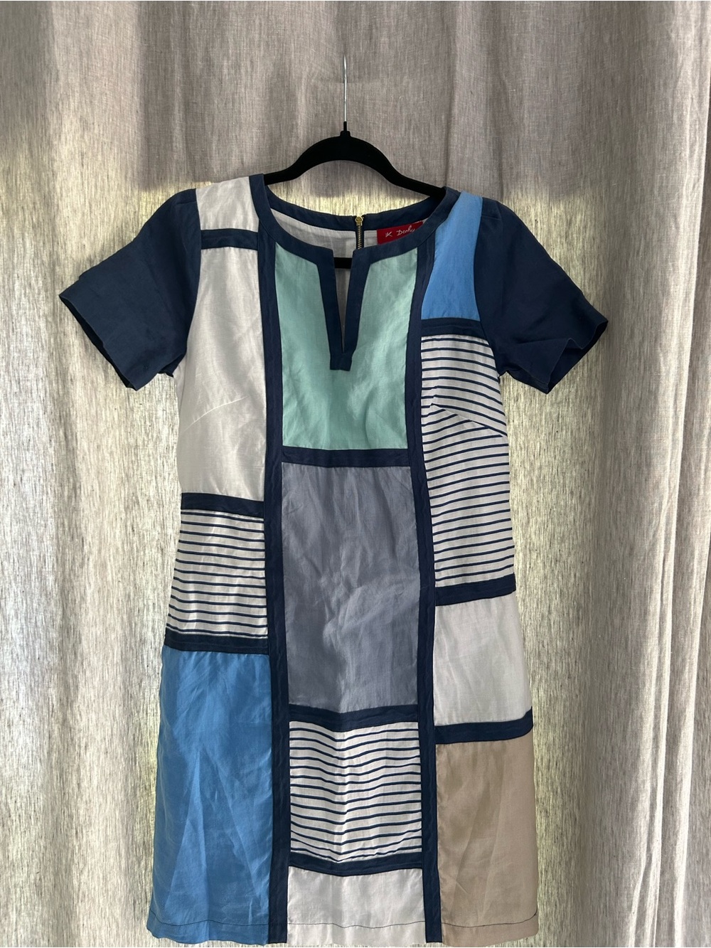 DERHY SHIFT LINEN DRESS SMALL